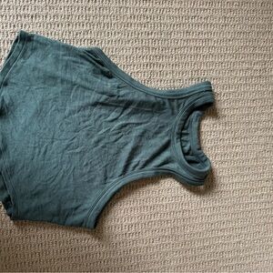 lululemon athletica Forest Green Ribbed Crop Tank